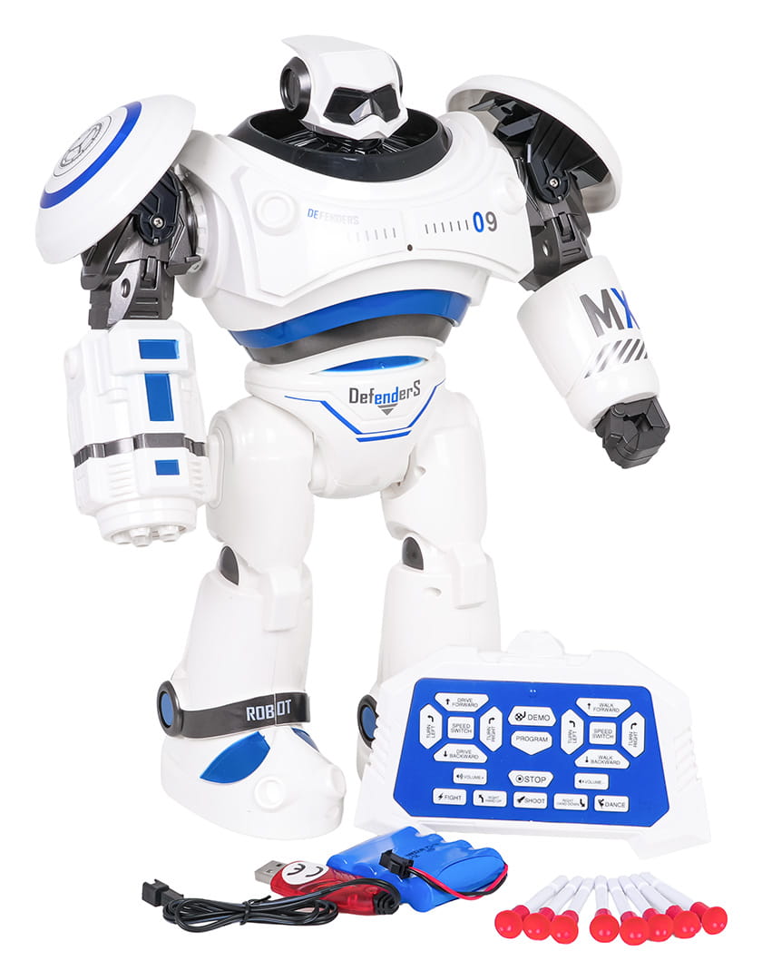 Robot Ramiz MX09 strzelający pociskami z przyssawkami